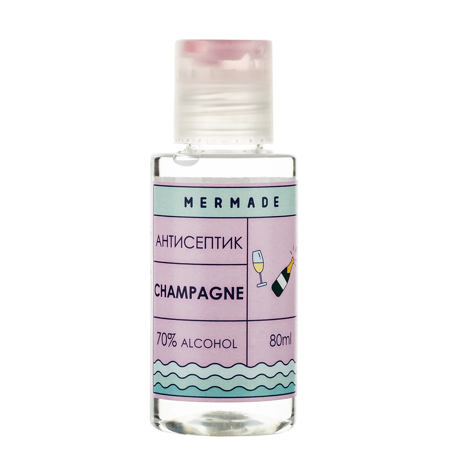 <b> MERMADE </b><br> Антисептик для рук Champagne 80 мл